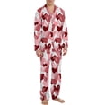 thumbnail image 1 of Pijama de manga larga para hombre y mujer, ideal para el día de San Valentín, ideal para el hogar, de poliéster., 1 of 2