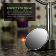 thumbnail image 2 of OVENTE Makeup Mirror 3.6'' 10X Magnifier, Round, Magnetic, Small, Handheld Cosmetic Skin Care Tool, Compact & Portable for Office, Home, Gym & School, Stainless Steel, Travel, Nickel Brushed M100BR10X, 2 of 8