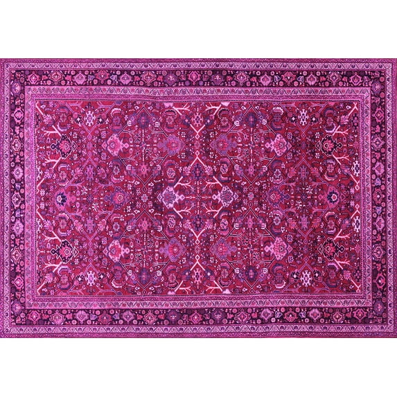 Ahgly Company Indoor Rectangle Persian Pink Traditional Area Rugs, 5' x 7'