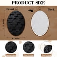 thumbnail image 3 of Canvas Wall Art Mosaic Tile Decoration Black Black Tiles Grid Shiny Surface Oval Framed Canvas Prints Vintage Wall Hanging Decor for Home Decorations 8.6"x11.4", 3 of 7