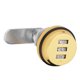 thumbnail image 1 of Archivador con contraseña, cerradura de leva, aleación de zinc antirrobo de 3 diales para vestidor, casillero, cajón, buzón, 30mm/1,18 pulgadas, dorado, 1 of 2