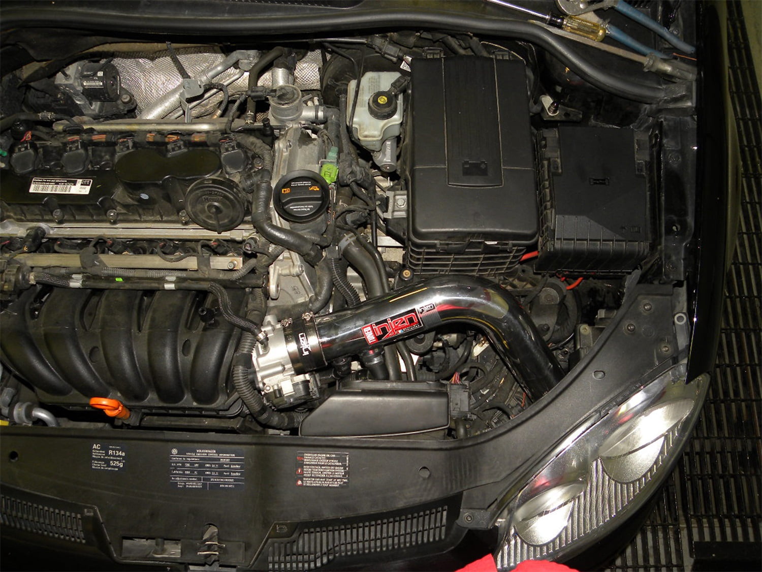Injen 09-10 VW Golf 2.5L Black Cold Air Intake w/ MR Tech/Air Fusion/Nano-Fiber Filter (NO MAF) Fits select: 2009-2010 VOLKSWAGEN JETTA