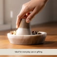 thumbnail image 4 of Ellementry Marble Mortar and Pestle Set – Handcrafted Stone Spice Grinder & Herb Crusher – Manual Kitchen Grinding Tool for Spices, Nuts & Seeds – Heavy Duty Pestle and Mortar, 100% Marbel, 4 of 7