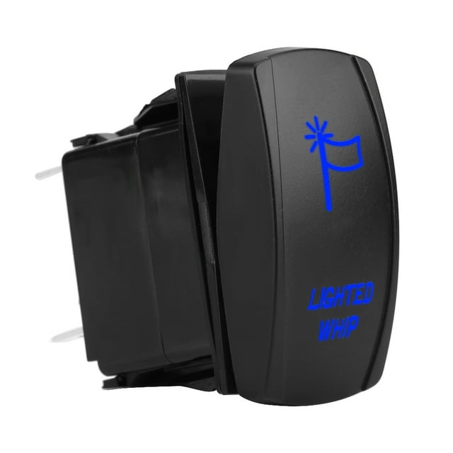 Interruptor basculante con luz láser de 5 pines, luz LED de encendido y apagado, 12 V-20 A, 24 V-10 A (azul)