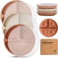 thumbnail image 1 of Platos de Silicona con Succión KeaBabies Paquete de 3 con Divisiones y Libre de BPA, 1 of 9