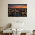 thumbnail image 2 of Elephant Stock Las Vegas City Sunset Wall Art - Horizontal Canvas Wall Art - Living Room Wall Decor - City Canvas - Beige And Green Decor - 39" x 26", 2 of 8