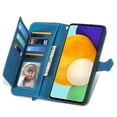thumbnail image 6 of for Samsung Galaxy A52 5G Case, Wallet for Women Men, Durable PU Leather Magnetic Flip Lanyard Strap Wristlet Zipper Card Holder Wallet Phone Case for Samsung Galaxy A52 5G 6.5",Blue, 6 of 13