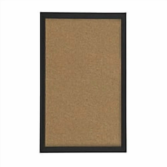 Office Depot® Brand Cork Bulletin Board, 12" x 18", Black Finish Frame