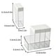 thumbnail image 3 of Set de caja de condimentos Organizador de almacenamiento de especias de 4 compartimentos | Frascos multifunción de plástico con tapas selladas | Aberturas de agitador ajustables | Mesa de cocina, 3 of 9