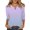 Purple, variant on Women Clearance Basic Tee Fall Tops 3/4 Sleeve Tops For Women Summer Notched V Neck Plain T Shirts Casual Cute Three Quarter Length Blouses Comfy Casual Vacation