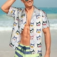 thumbnail image 3 of Haiem Cute Dog Printed Hawaiian Shirt for Men - Men’s Casual Beach Summer Shirts - Stretch Fabric with Modern Fit-XX-Large, 3 of 7