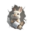 thumbnail image 1 of BotaniNest 3D Effect Cartoon Rabbit Toilet Decoration Toilet Toilet Stickers Home Decoration Wall Stickers Self Pasted, 1 of 3