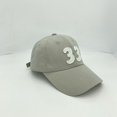 thumbnail image 1 of Hat Number 33 Adjustable Baseball Cap for Men and Women (Light Grey), 1 of 5