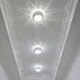 thumbnail image 5 of 1 Pack Semi Flush Mount Ceiling Light Fixture Modern Small Crystal Chandelier Mini Indoor Ceiling Lamp for Bathroom Hallway Foyer Porch Hall Closet, 5 of 7