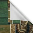 thumbnail image 5 of Ambesonne Paisley Valance Pack of 2, Oriental Curlicue Floral, 42"X12", Teal Army Green Camel, 5 of 5