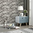 thumbnail image 2 of UMIGGEE 17.7-in x 118-in Grey Brick Wallpaper Peel and Stick Textured Faux Brick Wallpaper Self Adhesive Removable Decorative Contact Paper Backsplash Wall Paper Shelf Drawer Liner Vinyl Film DIY, 2 of 9