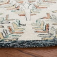 thumbnail image 3 of SAFAVIEH Capri Proinsias Leaves Wool Area Rug, Ivory/Green, 5' x 5' Round, 3 of 8