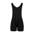 thumbnail image 7 of YDKZYMD Womens Rompers for Summer Sleeveless with Pockets Maternity One Piece Summer Vacation Dressy Tank Top Shorts Baggy Petite Trendy Jumpsuits Black XL, 7 of 7