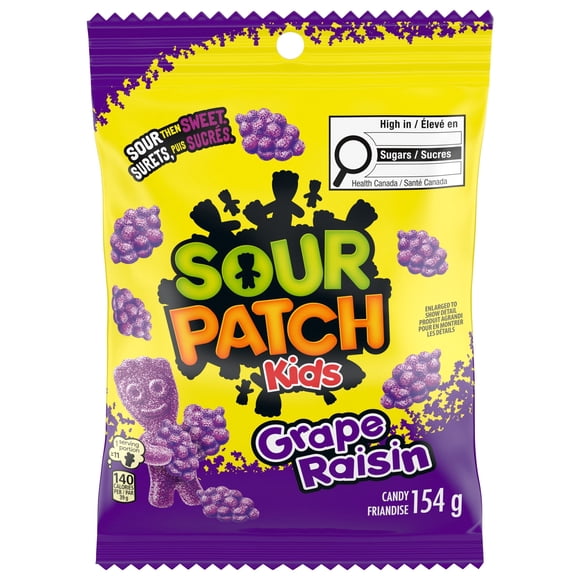 Sour Patch Kids Grape Candy, Sour then Sweet, Gummy Candy