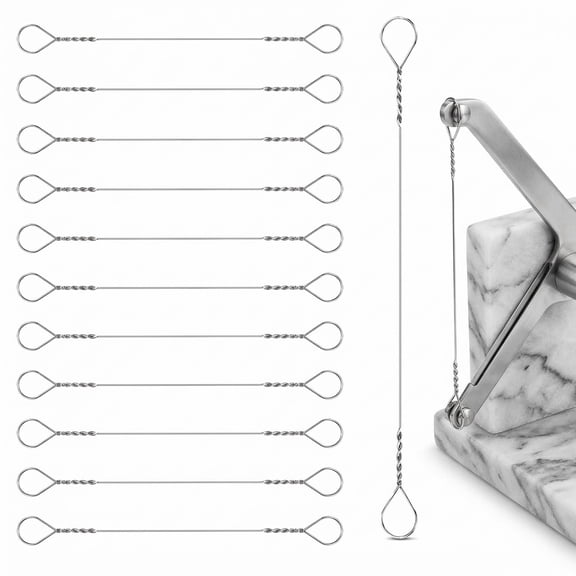 Lsupdaol 10 Pcs Cheese Slicer Wire Replacement Block Cheese Cutter Wire for Polished Marble(Style 1)