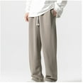 thumbnail image 2 of Kiplyki Mens Sports Pant Flash Deals Heavy Solid Color Straight Leg Wide Leg Casual Pants, 2 of 4