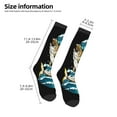 thumbnail image 2 of Haiem green salmon fish Funny Novelty Crazy Design Cotton Socks Sports Socks Knee High Socks For Men, Women,1Pairs - Gift For Working Friends, 2 of 6