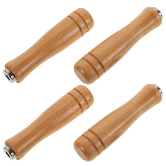 4 Pcs Wooden Rasp Handle Ergonomic Cutter Handle File Grip for Rasp Cutter Handle Replacement File Grip