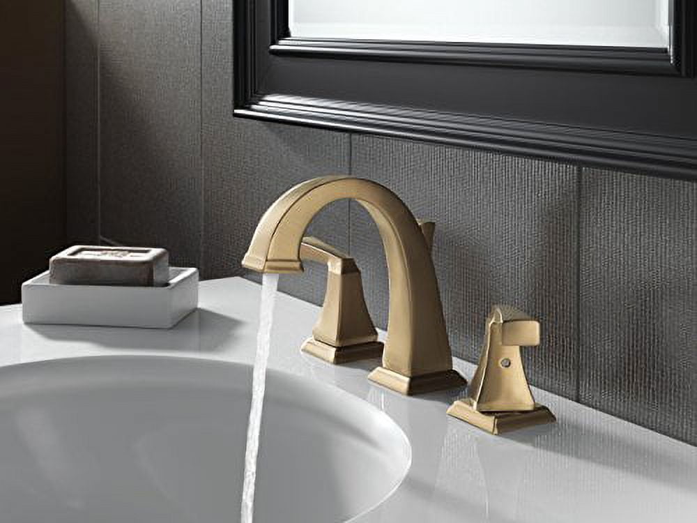 Delta 3551LF-CZ 8 inch Dryden Widespread 2-Handle High-Arc Bathroom Faucet in Champagne Bronze
