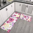 thumbnail image 2 of Pioneer Flower Floral Print Pattern Kitchen Rugs Sets Of 2,Anti Fatigue Kitchen Mat Rugs Non Slip Washable,Decorative Kitchen Floor Mats for Kitchen,Sink,Laundry,17"x30"+17"x47", 2 of 7