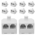 thumbnail image 1 of unbranded 10Ud Divisor Adaptador Teléfono Rj11 Dual 6p4c Compatible Con Fax Y Módem, 1 of 8