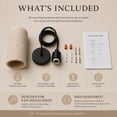 thumbnail image 2 of 1-Light 5'' Modern Famhouse Natural Travetine Single Pendant Light Coastal Cylinder Hanging Light For Bedroom and Dining Room, 2 of 11