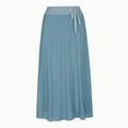 thumbnail image 3 of Aueoeo Womens Flowy Pleated Skirts A Line Elastic High Waisted Midi Skirt Bohemian Vintage Long Skirt Dark Blue M, 3 of 4