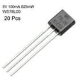 thumbnail image 2 of Unique Bargains 20 Pcs Transistors en Plastique Encapsulant la Puissance 5V 100mA 625mW, 2 of 3