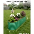 thumbnail image 7 of Aoile Raised Garden Bed Outdoor, 2x8x1.5 Ft Large Metal Planter Box for Vegetables, Fruits, Flower, Green, 7 of 7