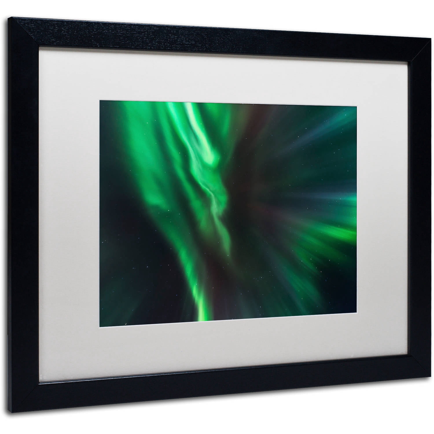 Trademark Fine Art "Lights of Gods" Canvas Art by Mathieu Rivrin, White Matte, Black Frame