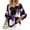 Purple, variant on Fashion Tops for Women Trendy 2026, Women's Ruffle 3/4 Sleeve Floral Tunic Tops V Neck Double Layers Loose Fit Chiffon Flowy Blouses Shirt, Floral Print Tshirts