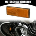 thumbnail image 2 of Reflector universal de 4 piezas de 3,46 "x 1,26" - Reflector de seguridad rectangular para motocicleta y bicicleta que aumenta la visibilidad y la seguridad en la carretera - Plástico naranja, 2 of 8
