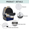 thumbnail image 4 of Blue Gold Marble Backpack for School,Cute School Bag,Schoolbag with Adjustable Shoulder Straps & Padded Back,15.3"x11"x6.7", 4 of 6