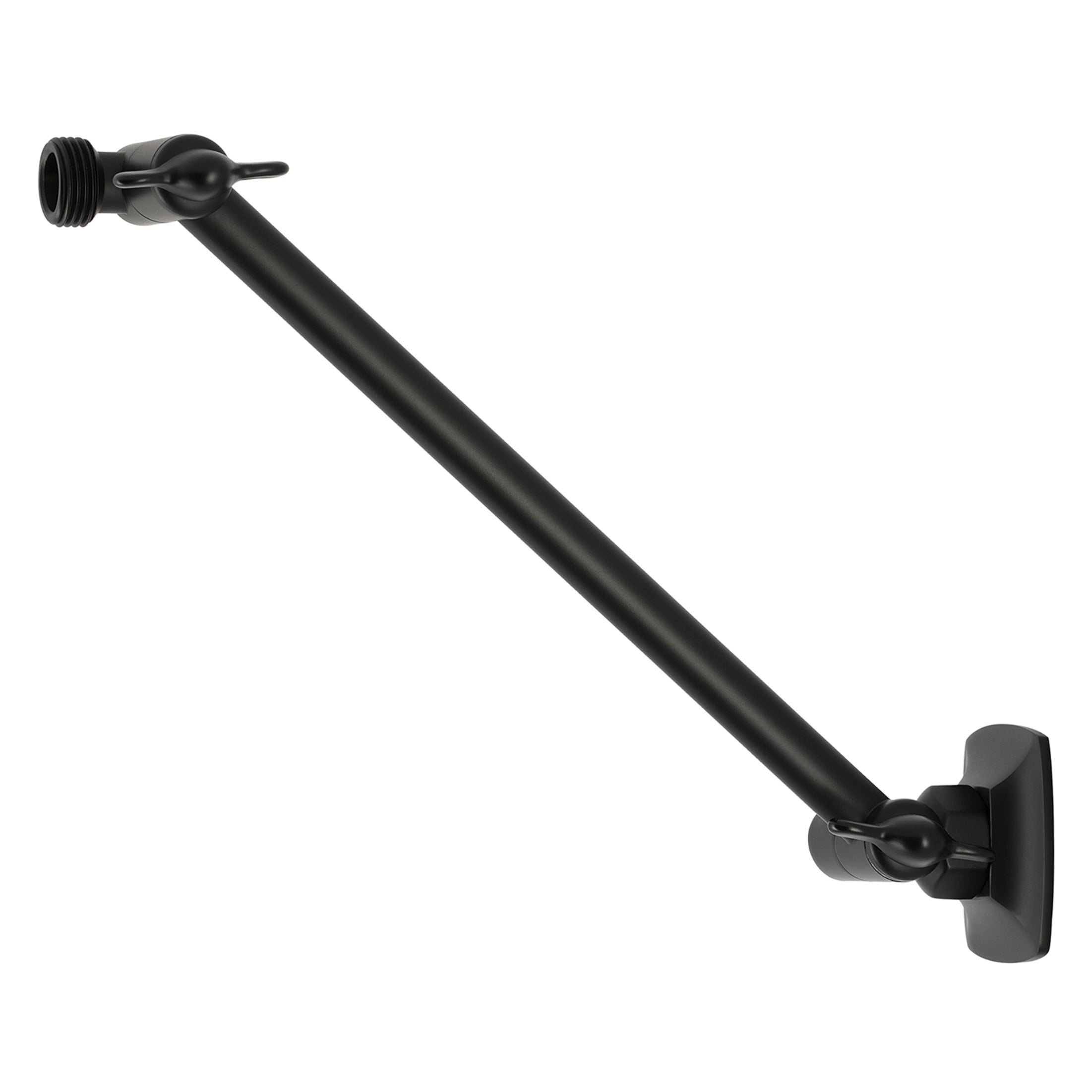 Kingston K153AK10 Gehry 10" Adjustable High-Low Shower Arm with Square Flange, Matte Black