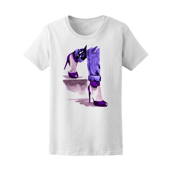 Cool Jeans High Heels Legs Tee Women's -Image by Shutterstock