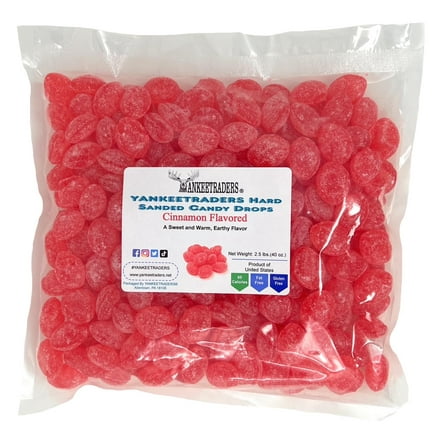 YANKEETRADERS® Cinnamon Hard Sanded Candy Drops, 40 Oz. Bag