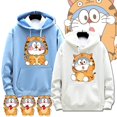thumbnail image 2 of 2022 Doraemon De Dibujos Animados Tigre Suéter Sudadera Con Capucha Hombre Y Mujer Todo Partido Delgado Terciopelo Casual Chamarra, 2 of 4