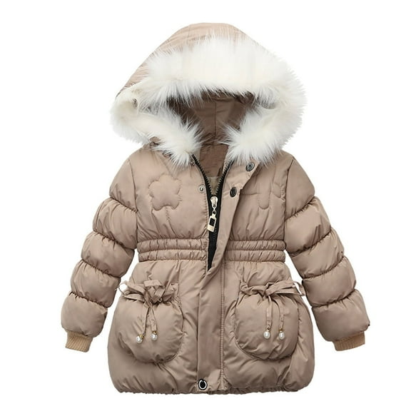 Mrzhqd Girls Snow Wear Snow Children Hoodie Jacket Winter Thick Outwear Warm Zip Girls Kids Coats Girls Coat&Jacket