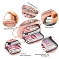 thumbnail image 3 of Canvas Pencil Pouch with Handle, Extra Large Capacity Storage Organizer Pen Pencil Makeup Zipper Bag Fabric Cute Simple for Stationery, School Supplies, Cosmetics by GMYLE (Triangle Yellow), 3 of 6