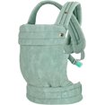 thumbnail image 1 of NEST BLANCHE Portabebés – Mezcla de lino de algodón suave con diseño jacquard magnolia, ajustable y ergonómico para recién nacidos y niños pequeños (verde azulado), 1 of 5