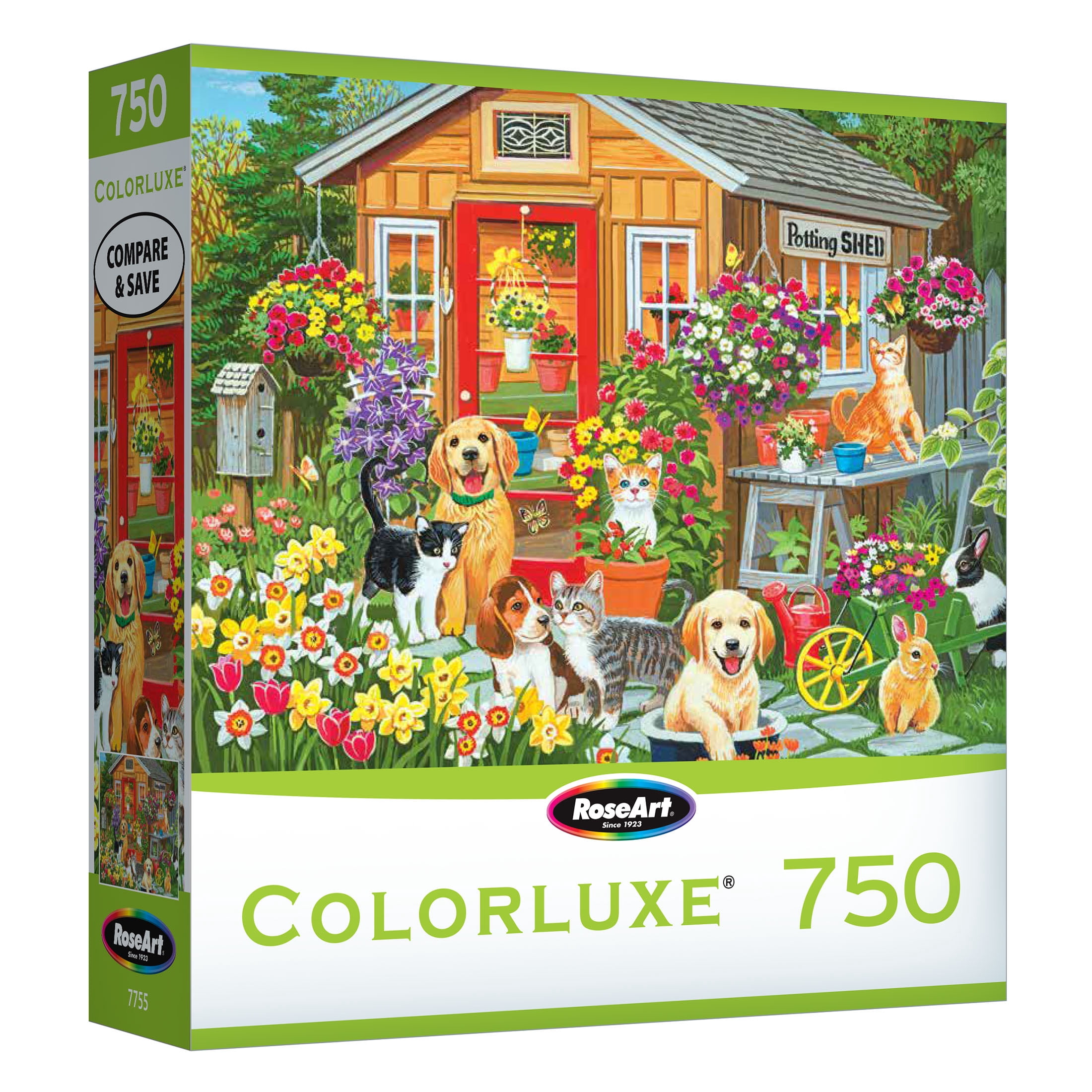 RoseArt - Colorluxe 750 pièces -Abri de jardin- Puzzle à emboîter pour adultes