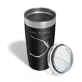 thumbnail image 4 of Lake Wallula Map Tumbler Travel Mug Insulated Laser Engraved Coffee Cup Oregon 20 oz Black, 4 of 5