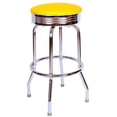 thumbnail image 1 of Richardson Seating Retro 1950s Chrome Swivel Bar Stool with Yellow Seat - 24", 1 of 2