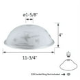 thumbnail image 2 of Aspen Creative 23150-11, Clear&Sandblasted/2 Tone Glass Shade for Medium Base Socket Torchiere Lamp, Swag Lamp,Pendant, Island Fixture.11-3/4" Diameter x 4" Height., 2 of 5