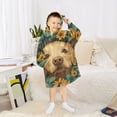 thumbnail image 6 of FORMRS Wearable Blanket Hoodie with Sleeves for Kids Cozy Flannel Sweatshirt, Flowers and Dog, 6 of 7